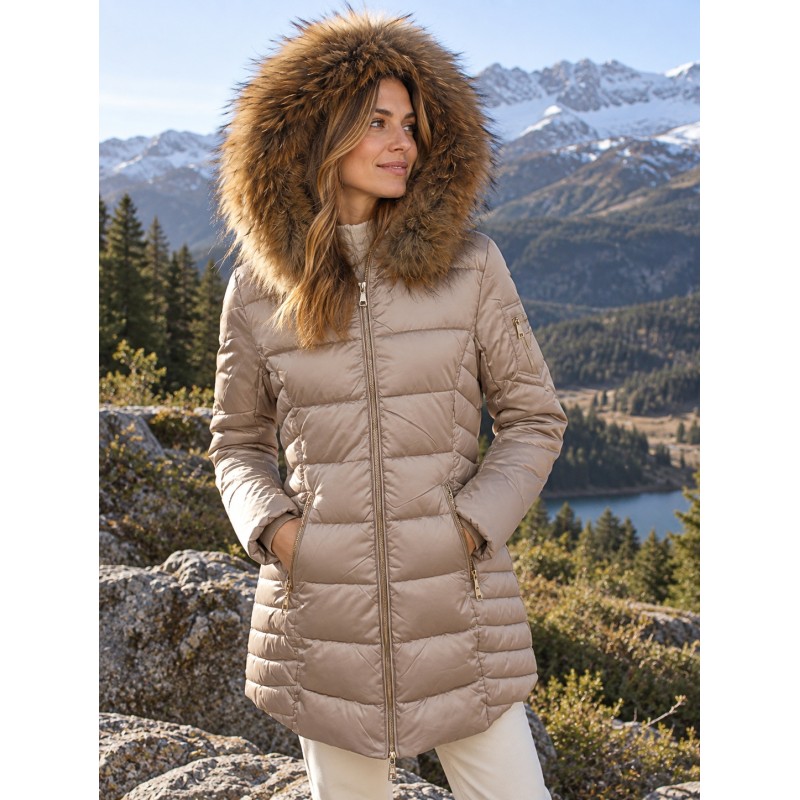 PLUMIFERO LARGO BEIGE