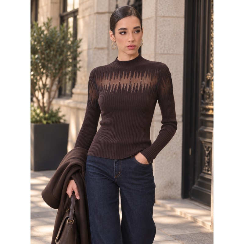 JERSEY MARRON TUL
