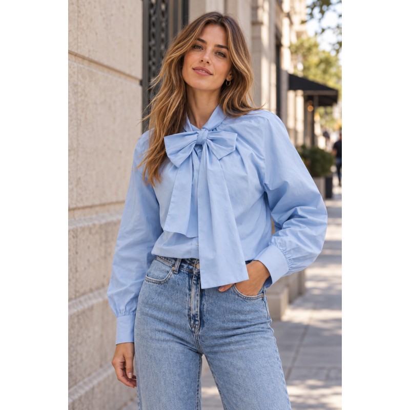 BLUSA LAZO AZUL