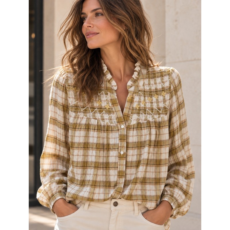 BLUSA BORDADOS AMARILLA