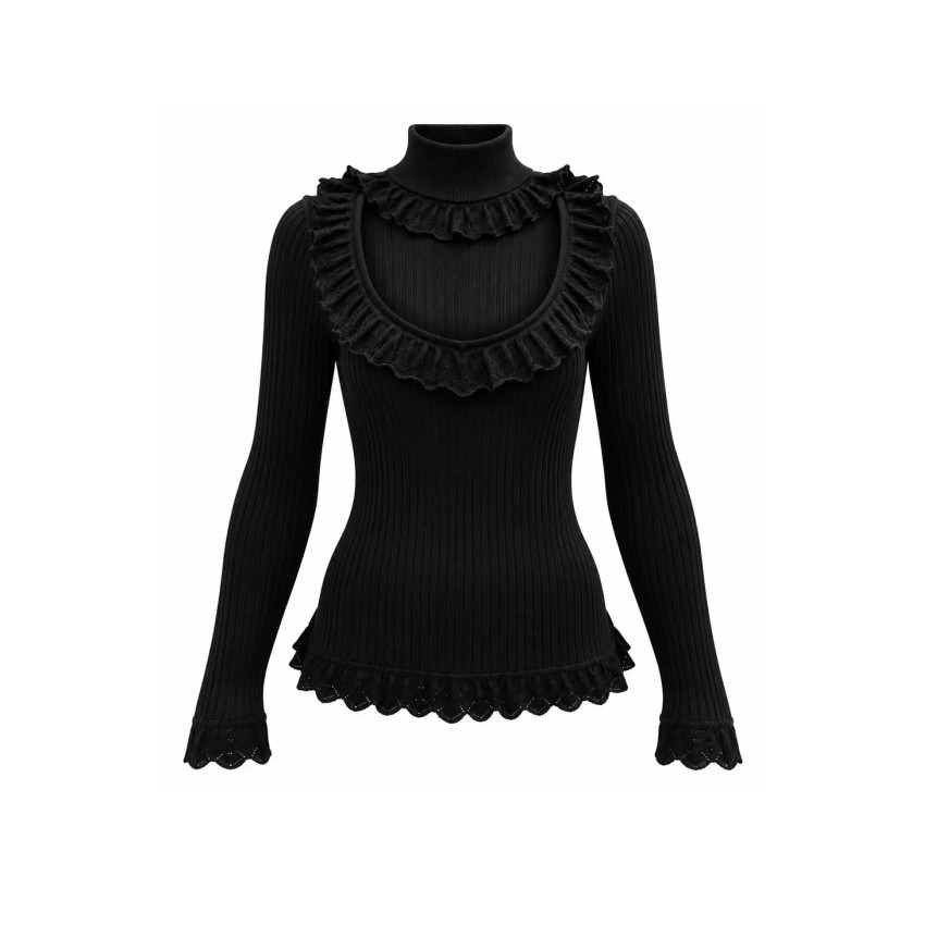 LOVE KNIT SWEATER BLACK FETICHE SUANCES