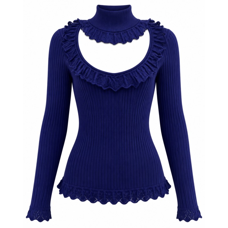 JERSEY LOVE KNIT BLUE SWEATER FETICHE SUANCES