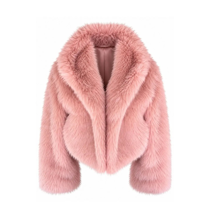 PINK CLOUD FAUX FUR JACKET BY FETICHE SUANCES